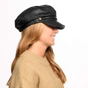 Greek Fishermen Faux Leather Sailor Fiddler Cap